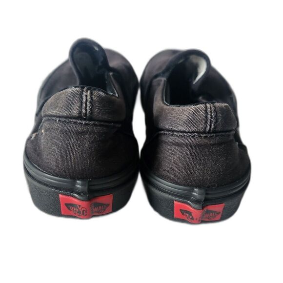 VANS Classic Slip on Black Canvas Mono Chrome Men Size 7 Women Size 8.5 - Picture 2 of 8